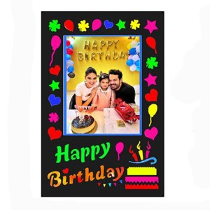 LED Cutout Frame Happy Birthday ( 8x12 ) 