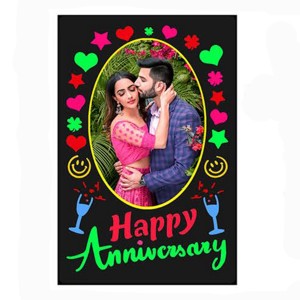 LED Cutout Frame Happy Anniversary ( 8x12 ) 
