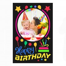 LED Cutout Frame Happy Birthday New ( 8x12 ) 