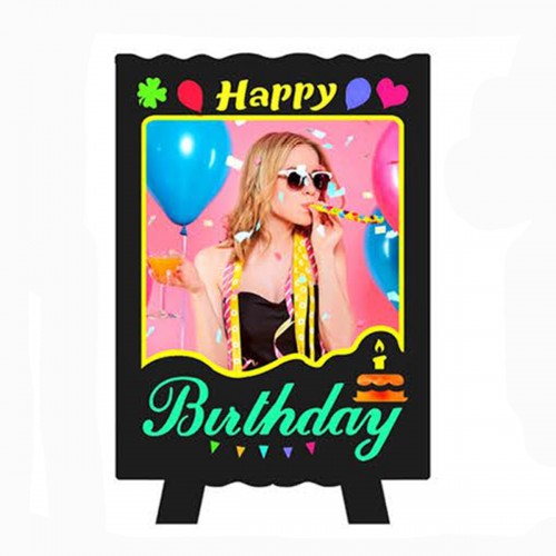 LED Cutout Frame Happy Birthday New ( 8x12 ) 