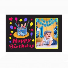 LED Cutout Frame Happy Birthday ( 10x14 ) 