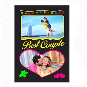 LED Cutout Frame Best Couple New ( 10x14 ) 