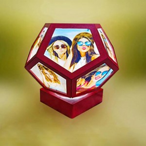LED Pentagon Revolving Lamp