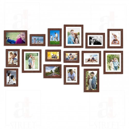 Collage Set of 16 Pcs Picture Frame Set For Home & Wall Decoration, Mix Size- 4x6, 5x7, 6x8, 6x10, 8x10 Inches