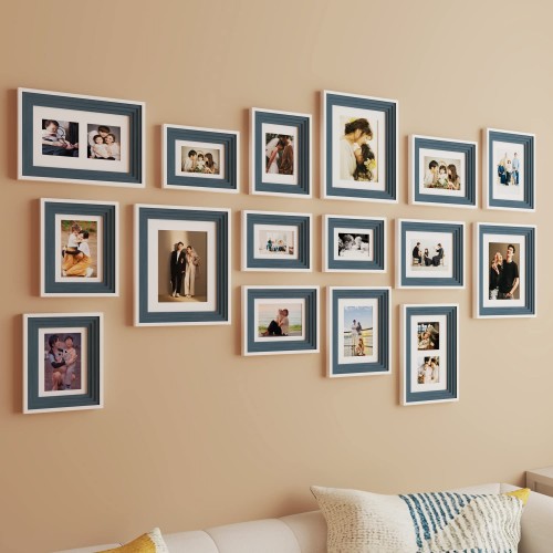 Collage Set of 16 Pcs Picture Frame Set For Home & Wall Decoration, Mix Size- 4x6, 5x7, 6x8, 6x10, 8x10 Inches