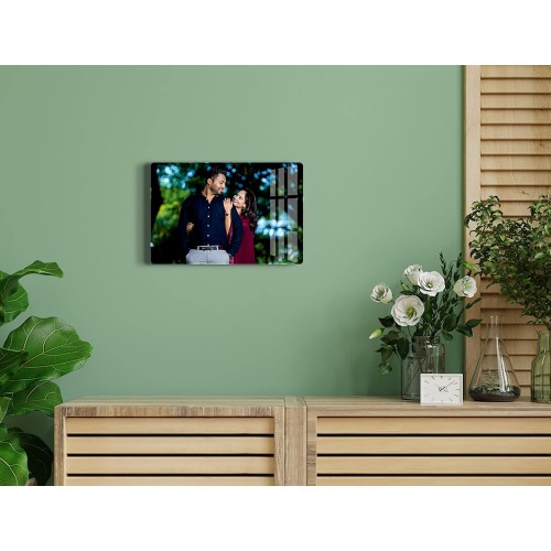 Customised/Personalized Clear Acrylic Wall Mount Frameless Picture Photo/Poster Frame For Anniversary, Birthday, Special Moment (8" x 12" x 0.19") Rectangular